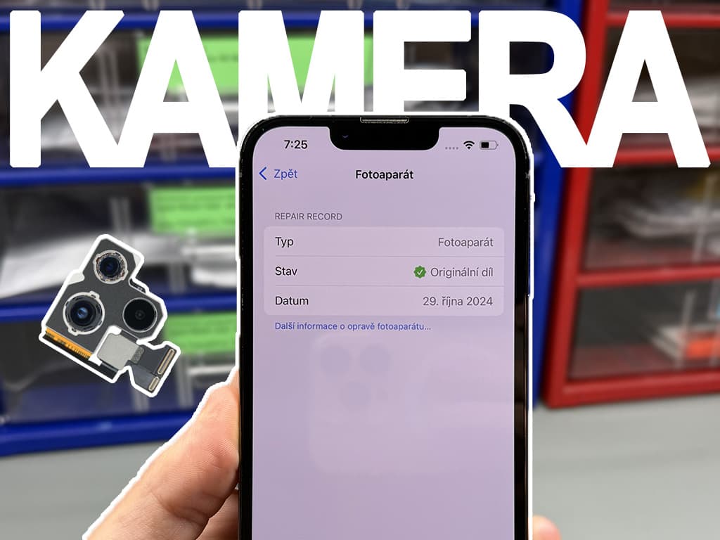 Výměna zadní kamery u iPhonu s autorizací a kalibrací
